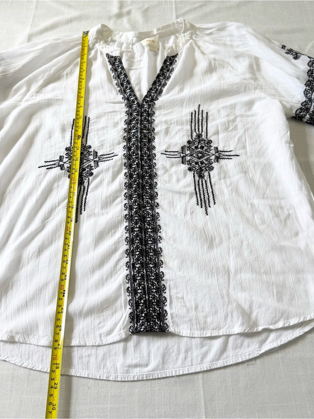Anthropologie Maeve Anastasia Embroidered Blouse Boho Women's Size XL - Picture 7 of 12